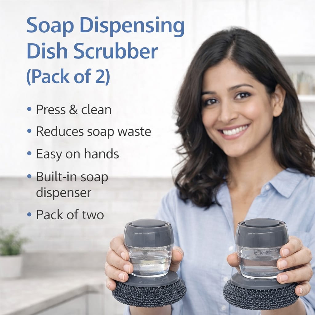 Soap Dispensing Dish Scrubber (Pack of 2)