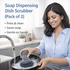 Soap Dispensing Dish Scrubber (Pack of 2)