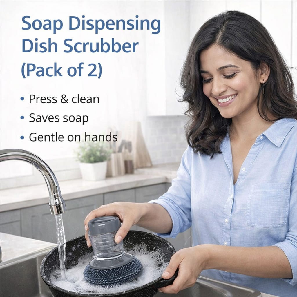 Soap Dispensing Dish Scrubber (Pack of 2)